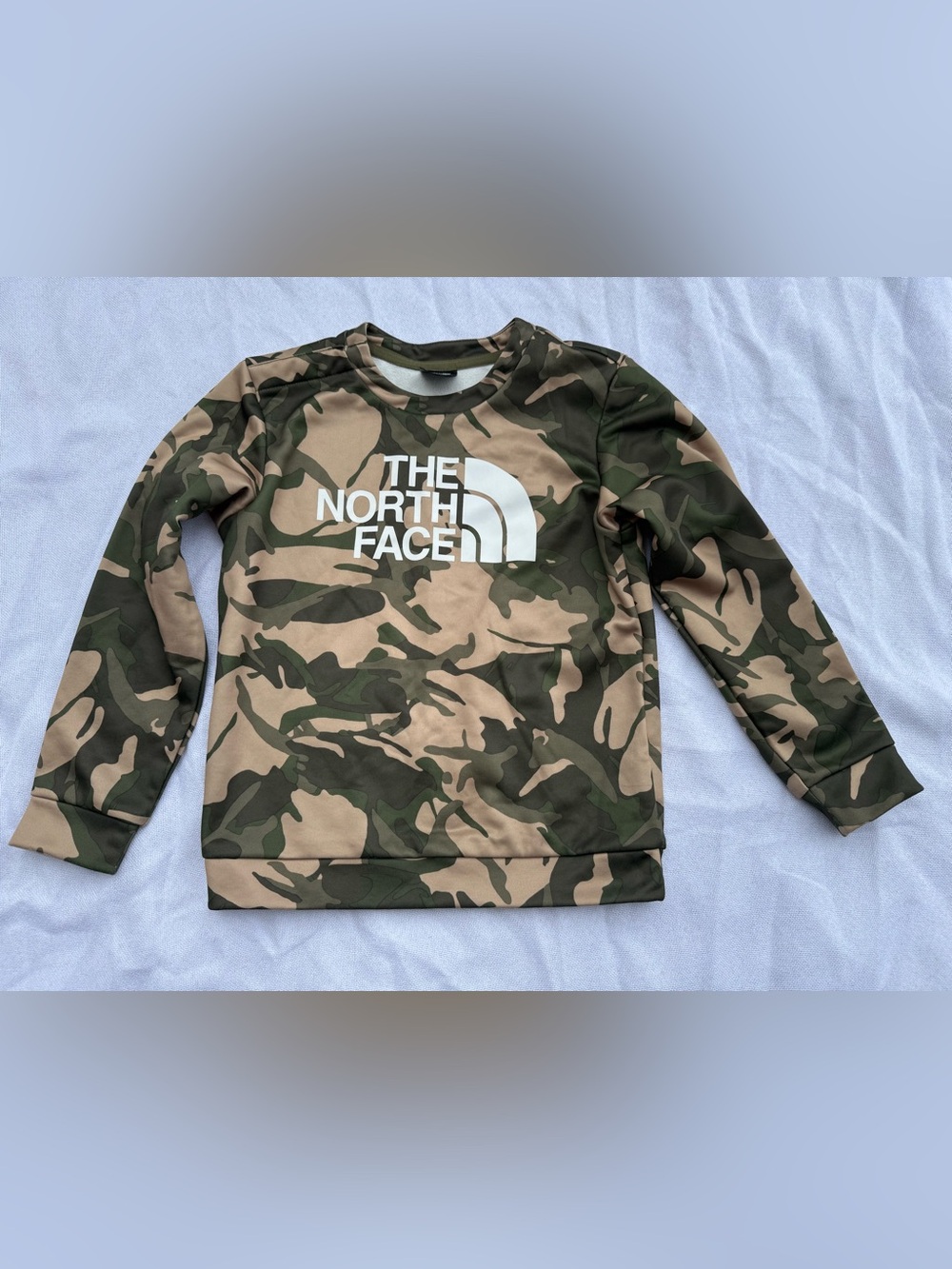 The North Face Kids Camo Crewneck Sweatshirt - Green & Tan